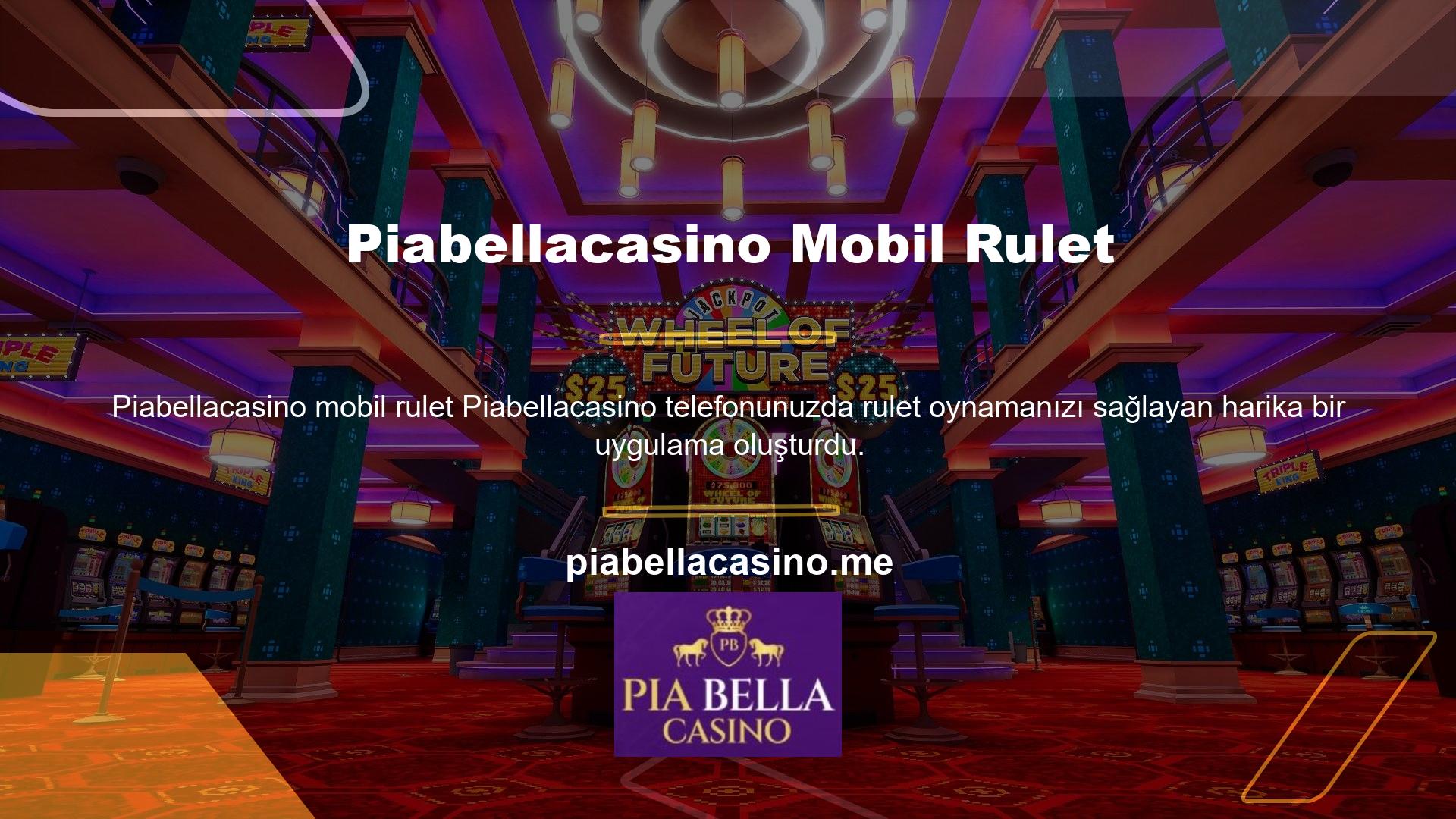 Android veya iOS'ta indirebilir ve bahis yapmaya başlayabilirsiniz! Her zaman yüksek çözünürlüklü kalite ile gecikmeden rulet oynayabilirsiniz ve canlı bahislerle bonusunuzun zemine kadar kazanabilirsiniz